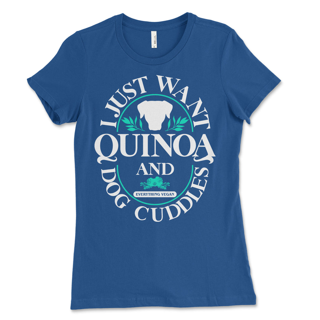 Quinoa And Dog Cuddles Womens Tees
