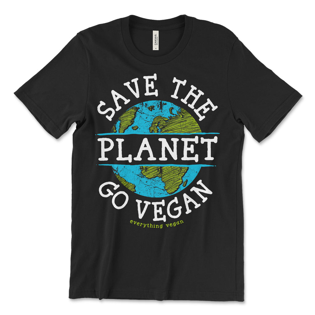 Save the Planet Go Vegan T Shirt