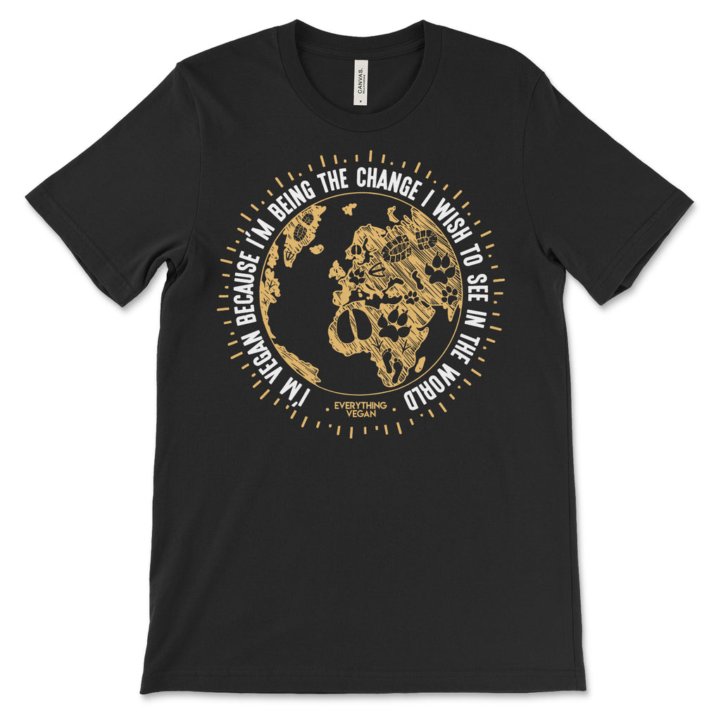 Vegan Change The World T Shirt
