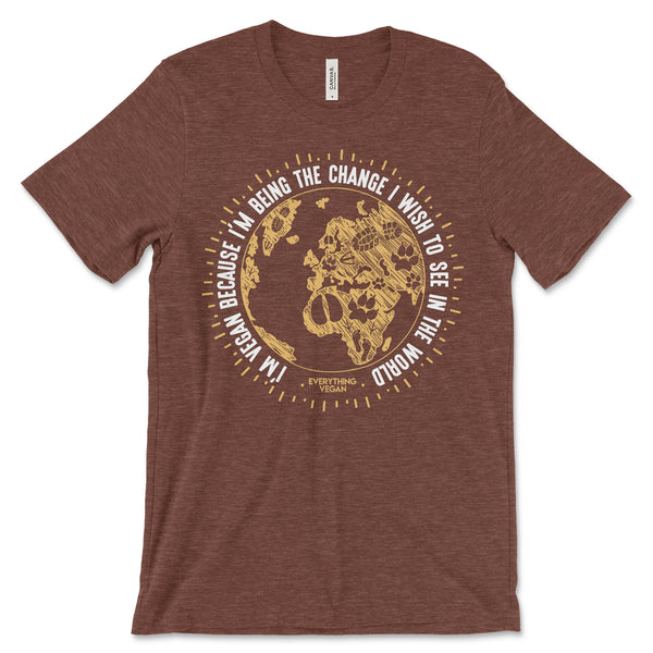 Vegan Change The World Tee Shirt