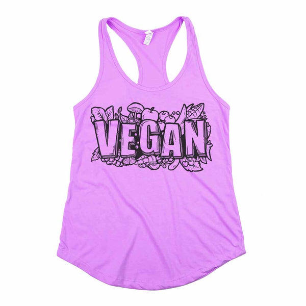 Vegan Women's Racerback Tank Top Orchid