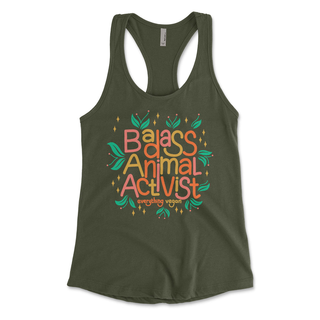 Badass Animal Activist Womens Tank Tops