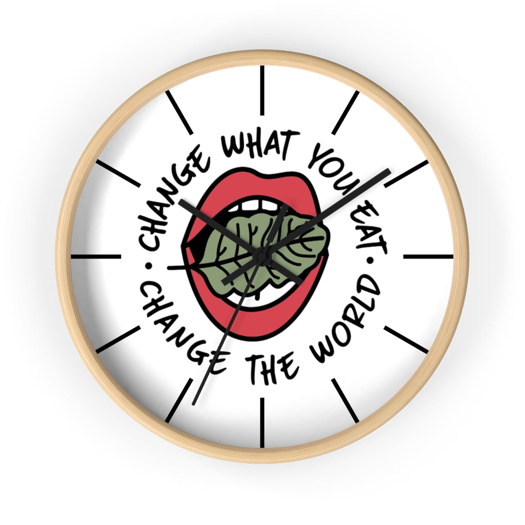 vegan wall clock