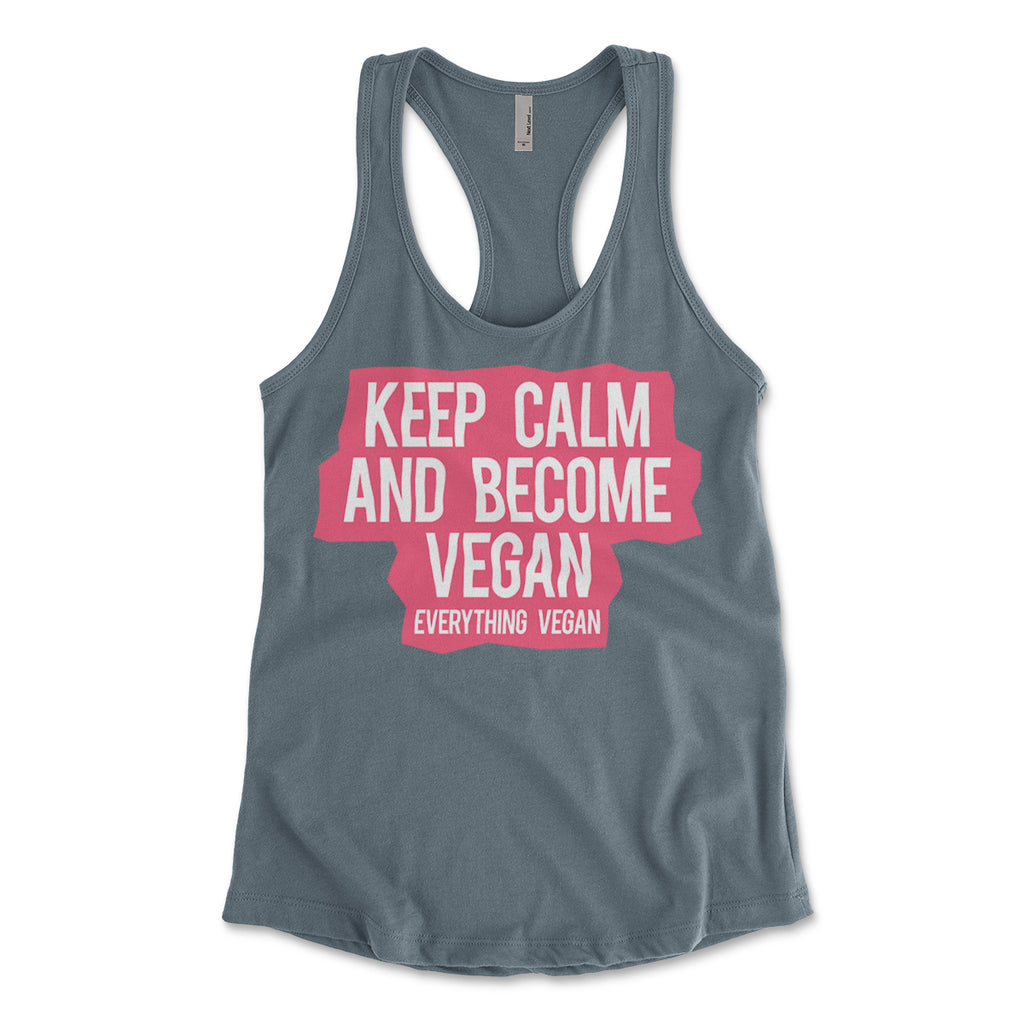 Keep Calm Become Vegan Womens Tank Tops