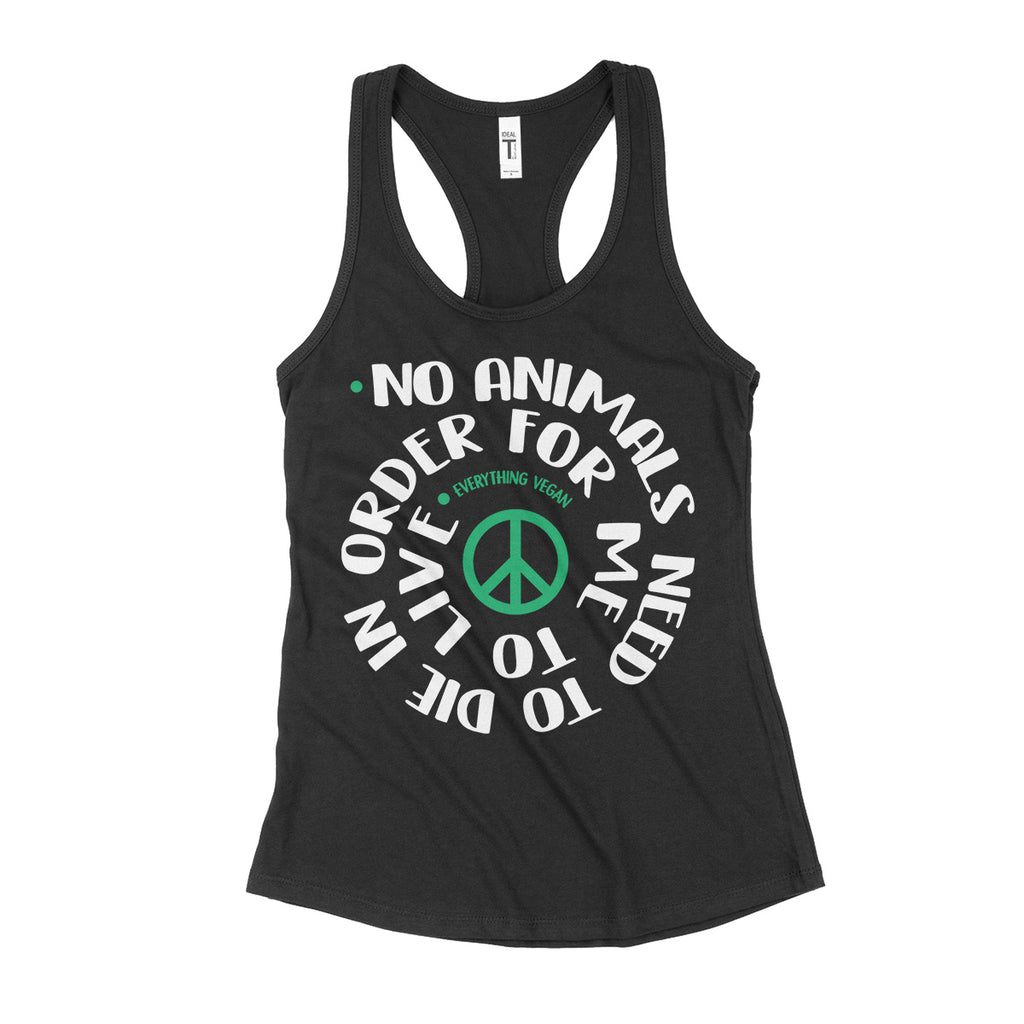 No Animal Needs To Die Womens Tank