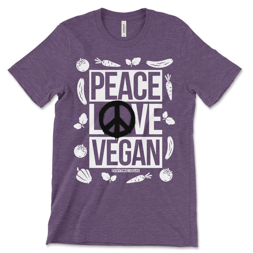 Peace Love Vegan T Shirt