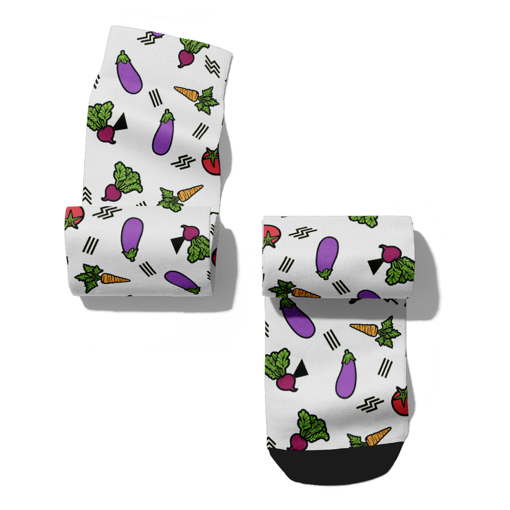 Veggie Pattern Crew Socks