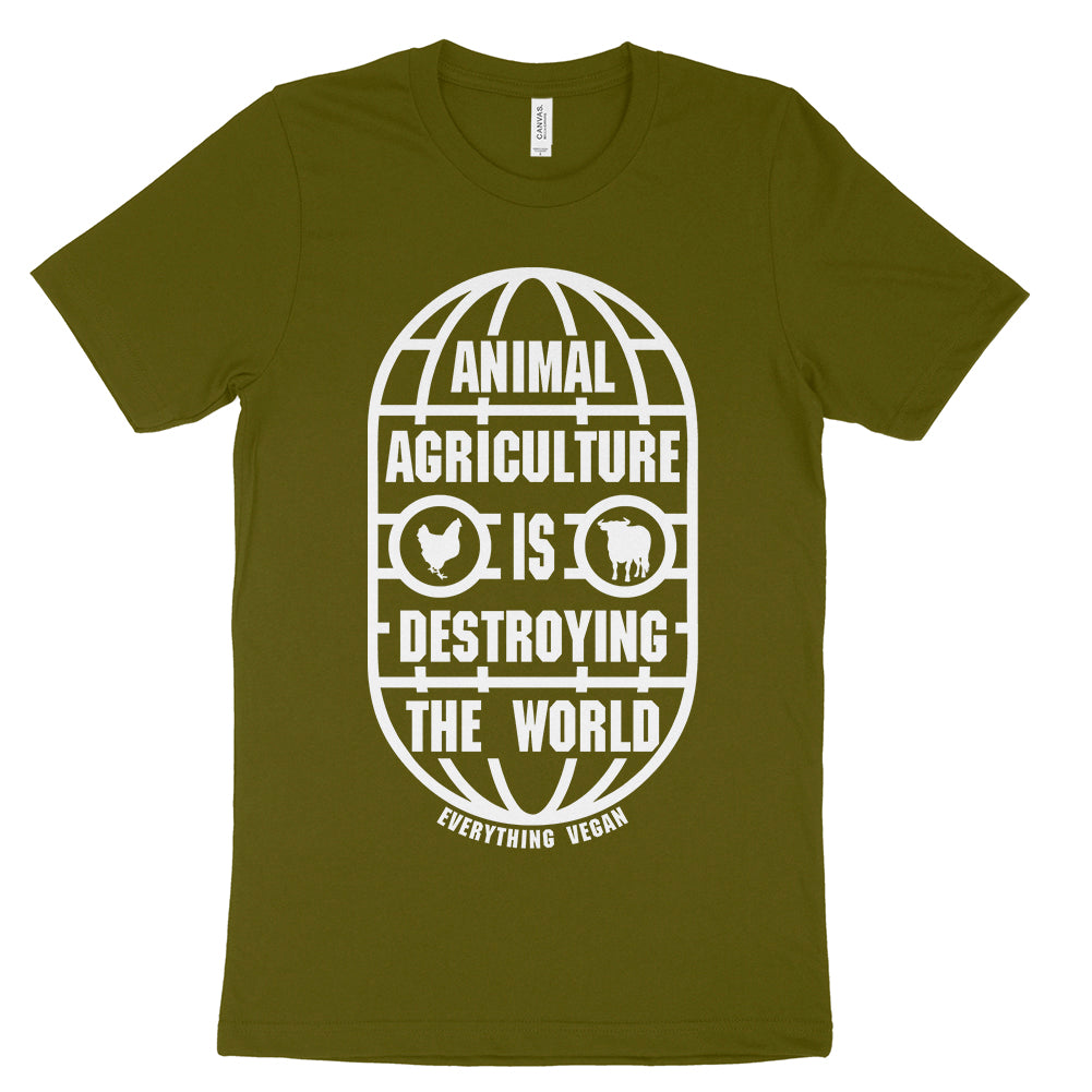 Animal Agriculture Is Destroying The World Shirt Everything Vegan