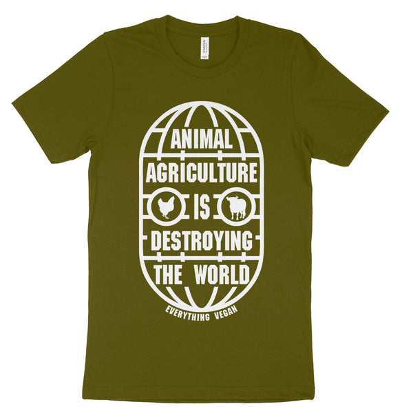 Animal Agriculture Is Destroying The World Shirt Everything Vegan