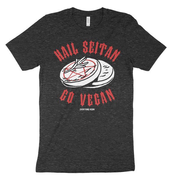 Hail Seitan Go Vegan Shirt Funny Vegan T-Shirts