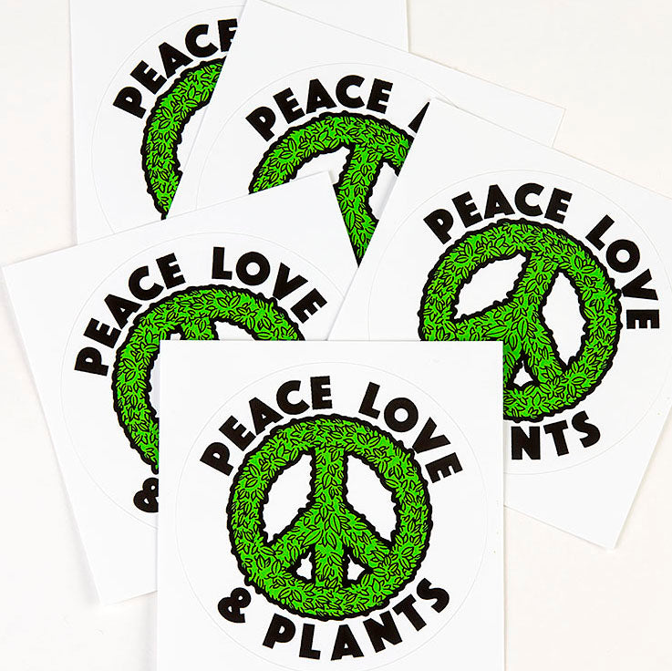 'Peace Love Plants' Sticker