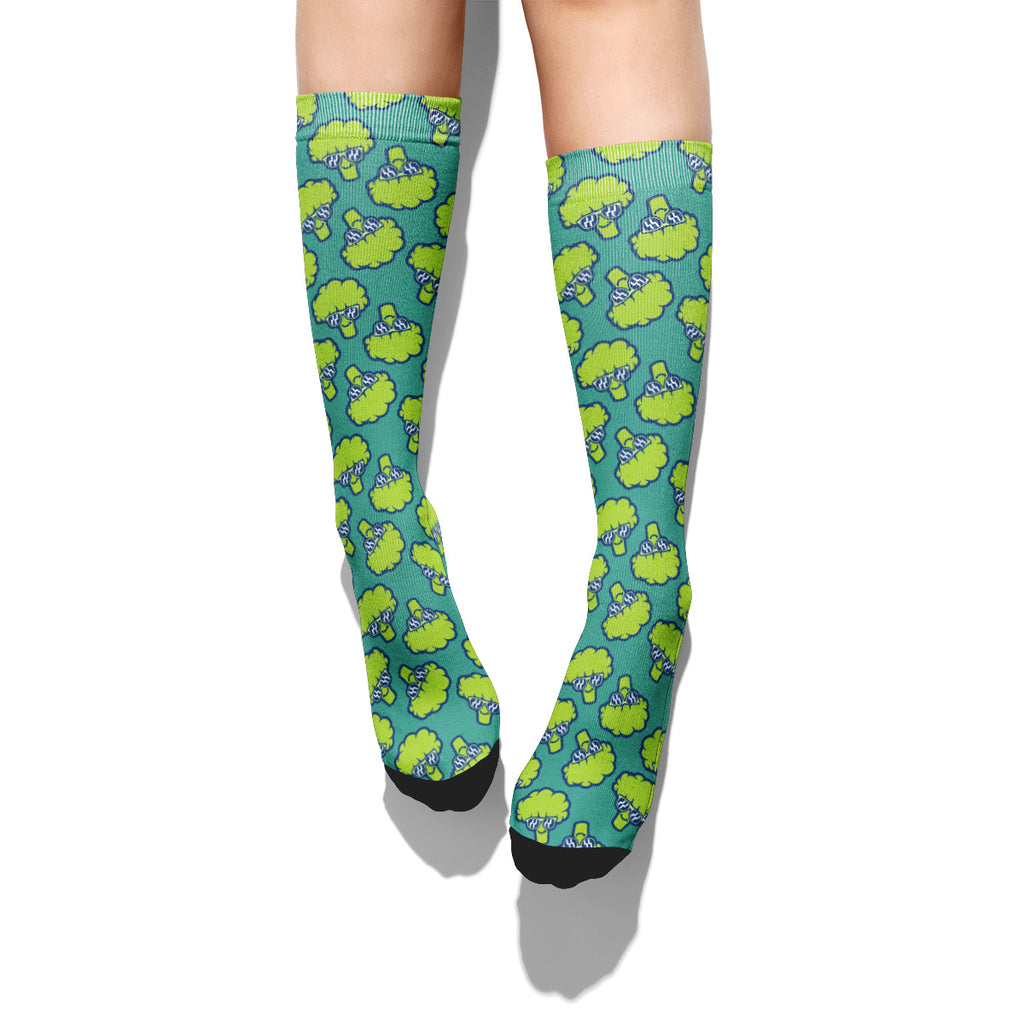 Cool Broccoli Calf Socks
