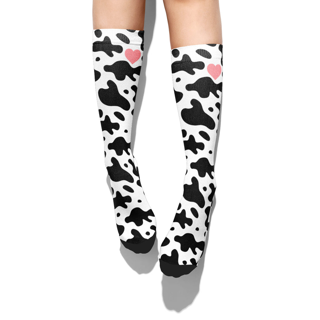 Cow Pattern Calf Socks
