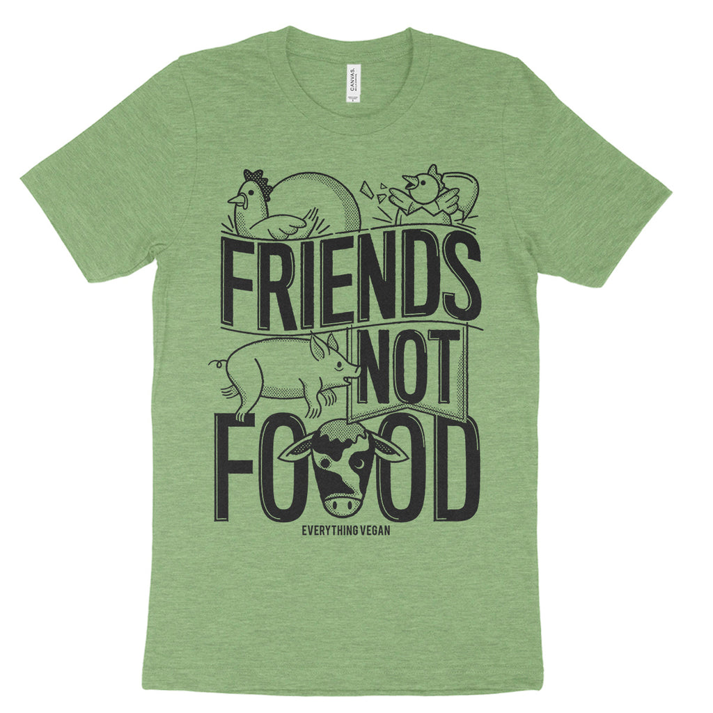 Camiseta Friends Not Food, Camiseta Para Veganos
