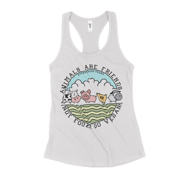 Animals Are Friends Not Food Women's Tank