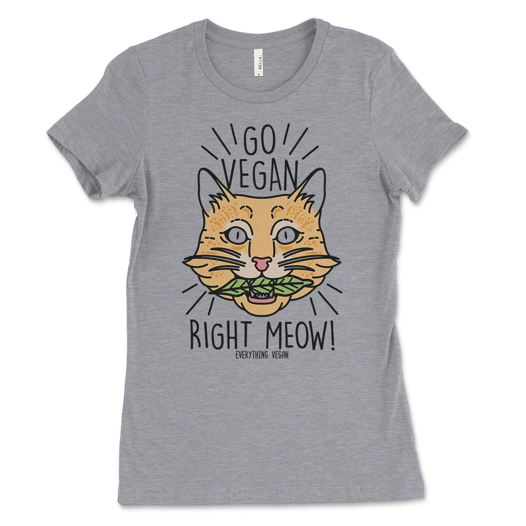 Go Vegan Right Meow Women's Shirt