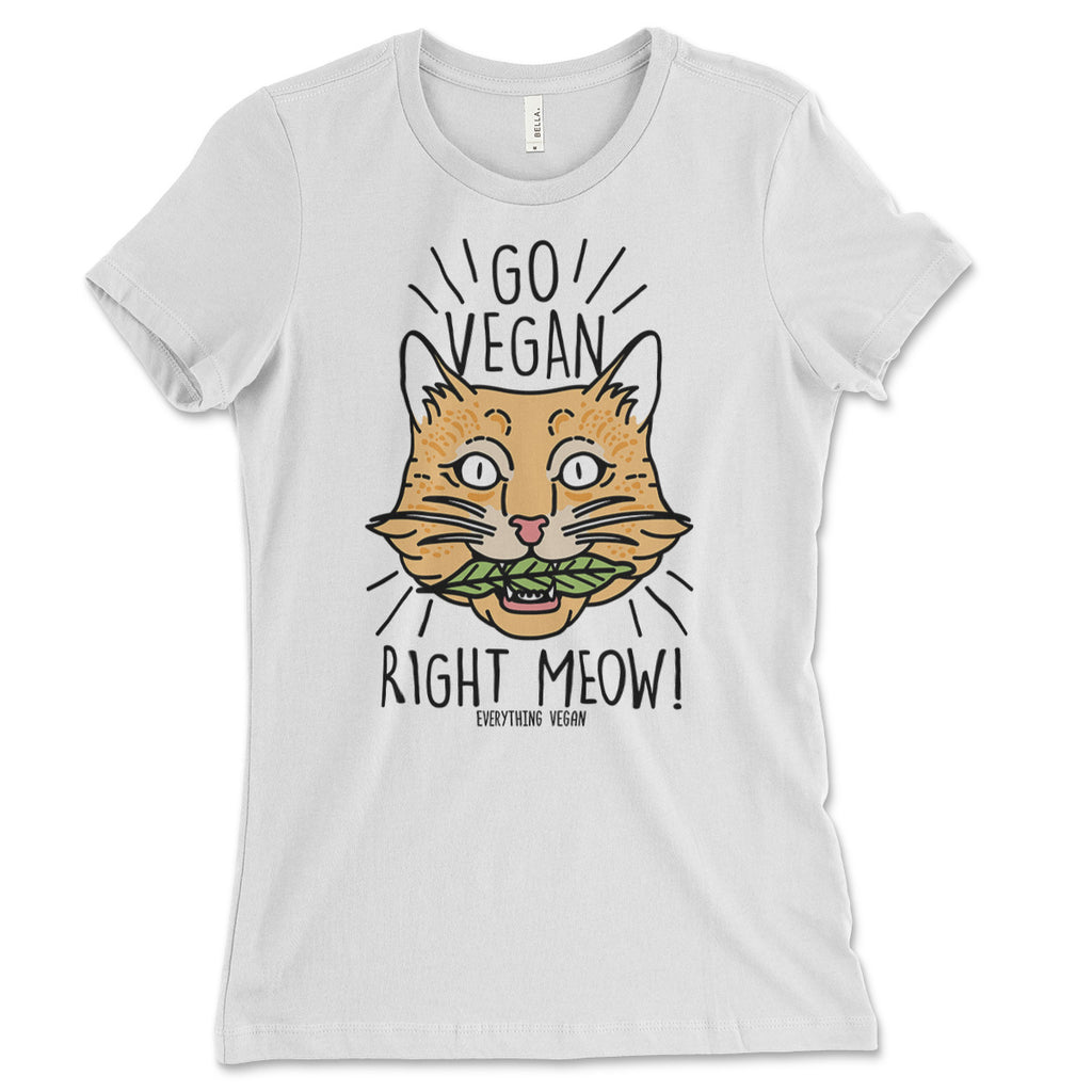 Go Vegan Right Meow Women's T-Shirt