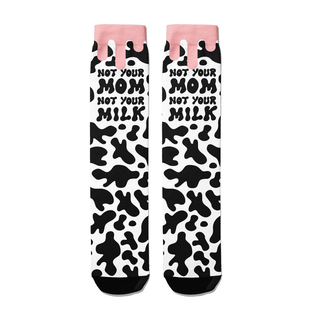 Not Your Mom Not Your Milk Crew Socks