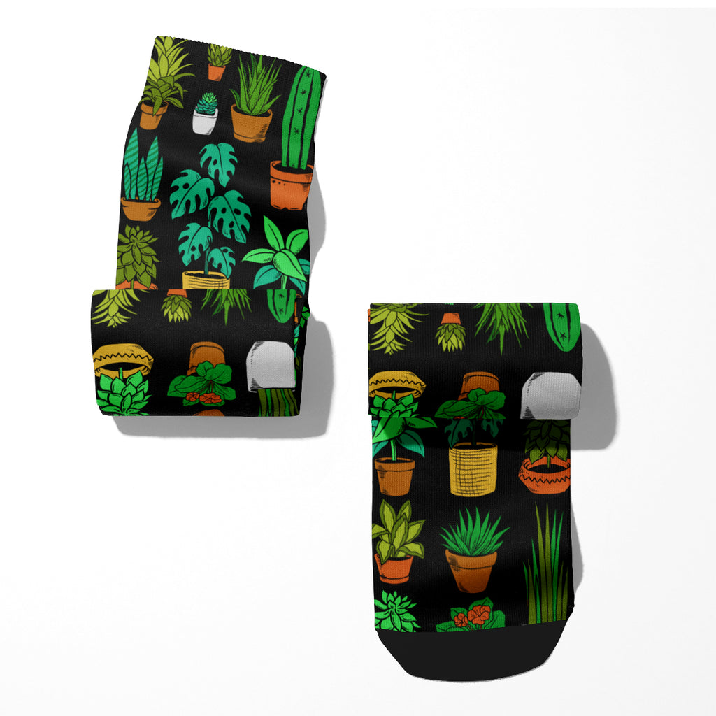Plant Pattern Crew Socks