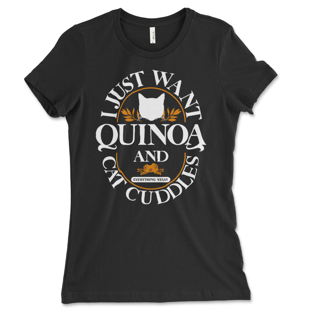 Quinoa And Cat Cuddles Womens Shirt