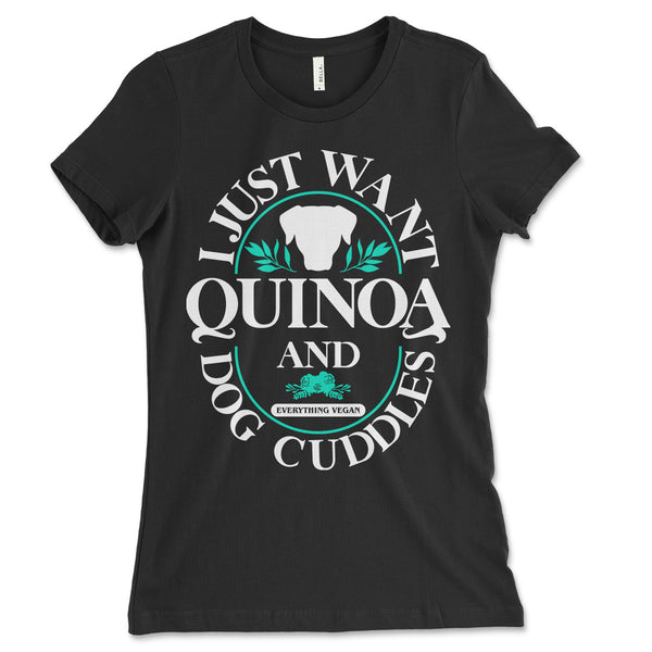 Quinoa And Dog Cuddles Womens Shirt